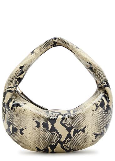 Olivia medium snake-effect leather top handle bag by KHAITE