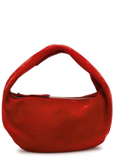 Olivia medium suede top handle bag by KHAITE