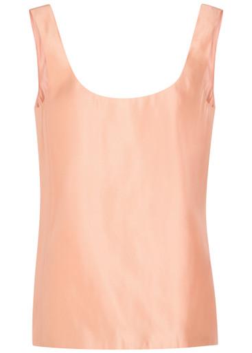Parker satin and silk-blend top by KHAITE