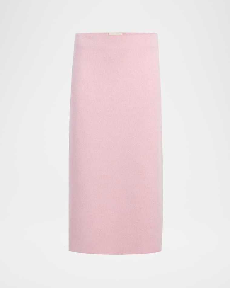 Patri Wool Knit Midi Skirt by KHAITE