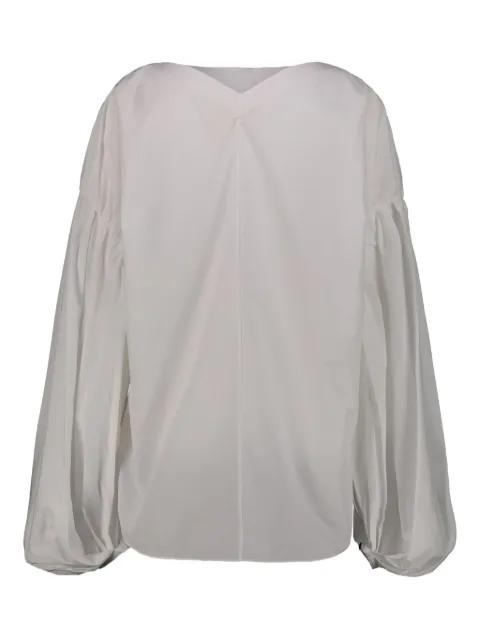 Quico pleated-sleeves blouse by KHAITE