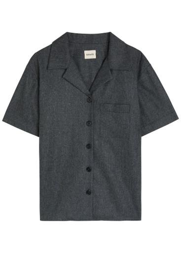 Riordan melange wool-blend shirt by KHAITE