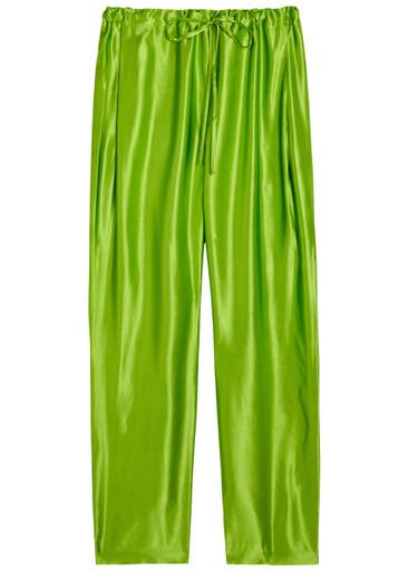 Rohen straight-leg satin trousers by KHAITE