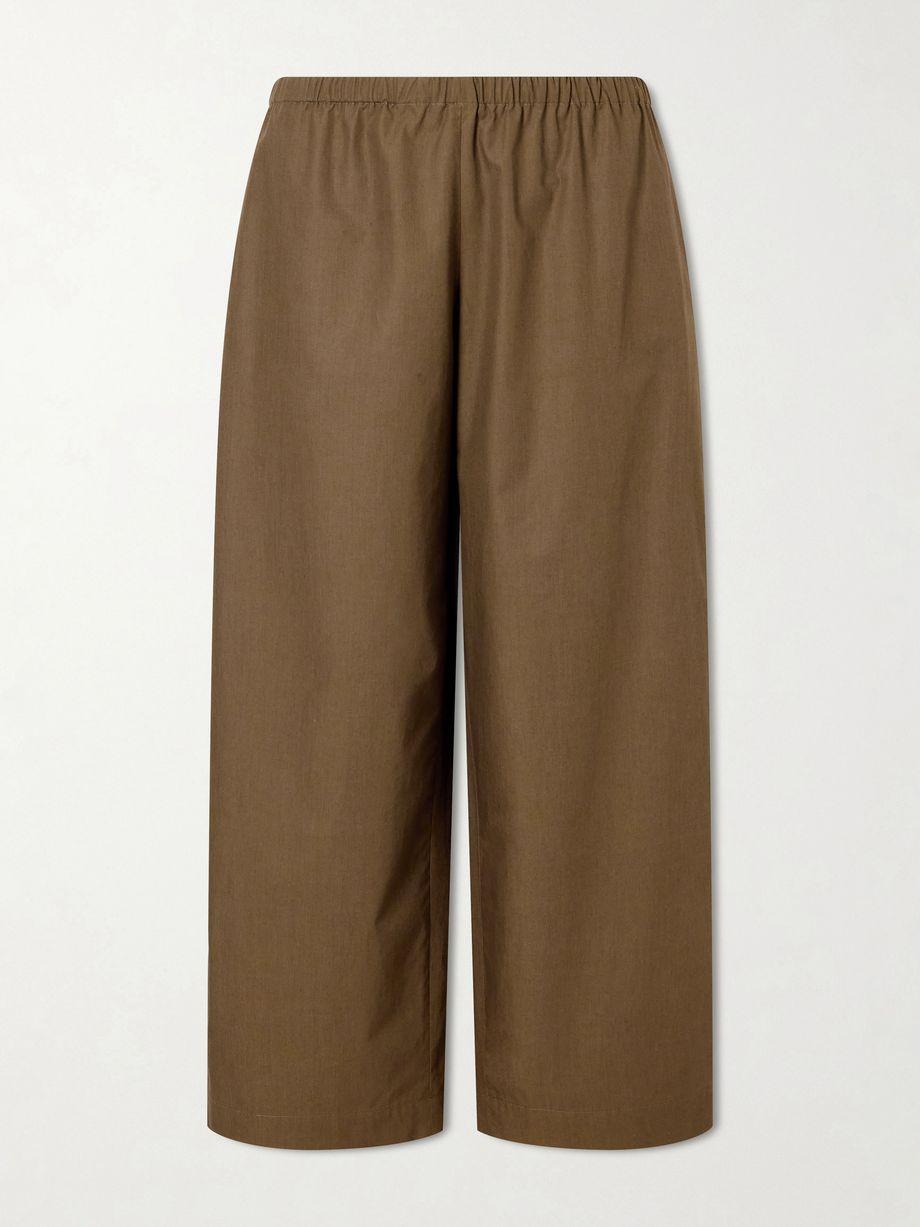 Roma cotton-poplin wide-leg pants by KHAITE