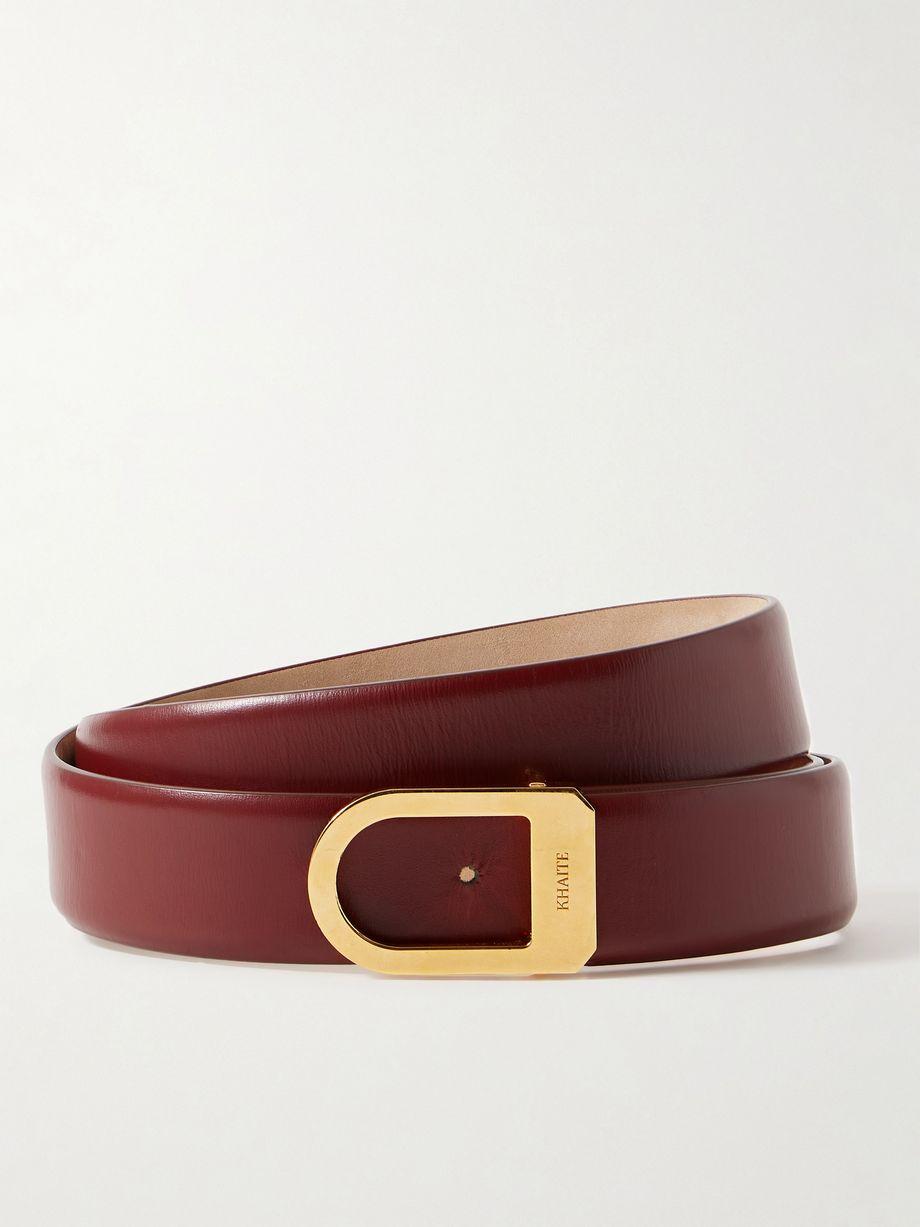 Saddle leather belt by KHAITE