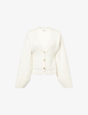 Scarlet V-Neck Cashmere Cardigan by KHAITE