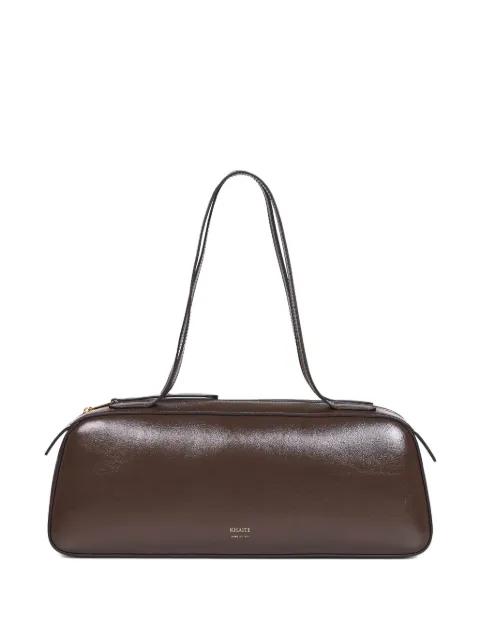 Simona crackle patent elongated tote bag by KHAITE