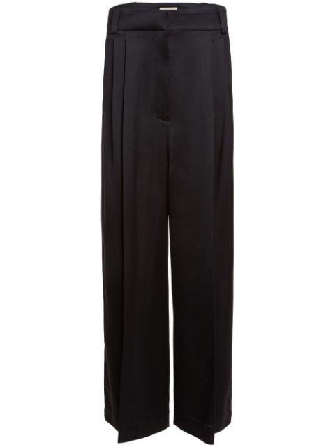 Simone pleated wide-leg trousers by KHAITE