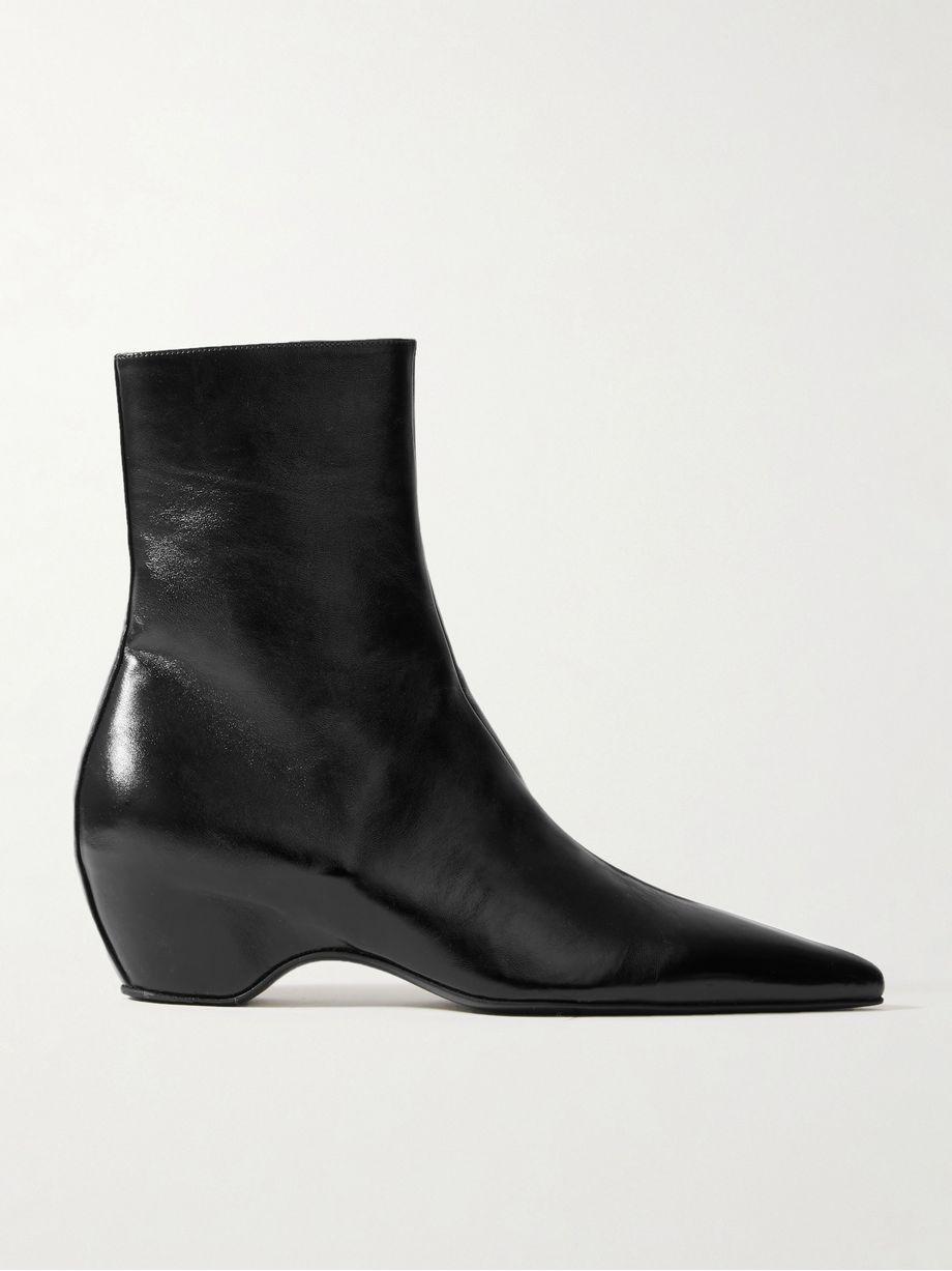 Sybil glossed-leather ankle boots by KHAITE