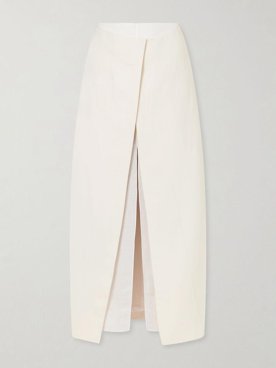 Tal woven midi skirt by KHAITE