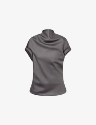 Tandie Draped Wool-Silk Blend Top by KHAITE