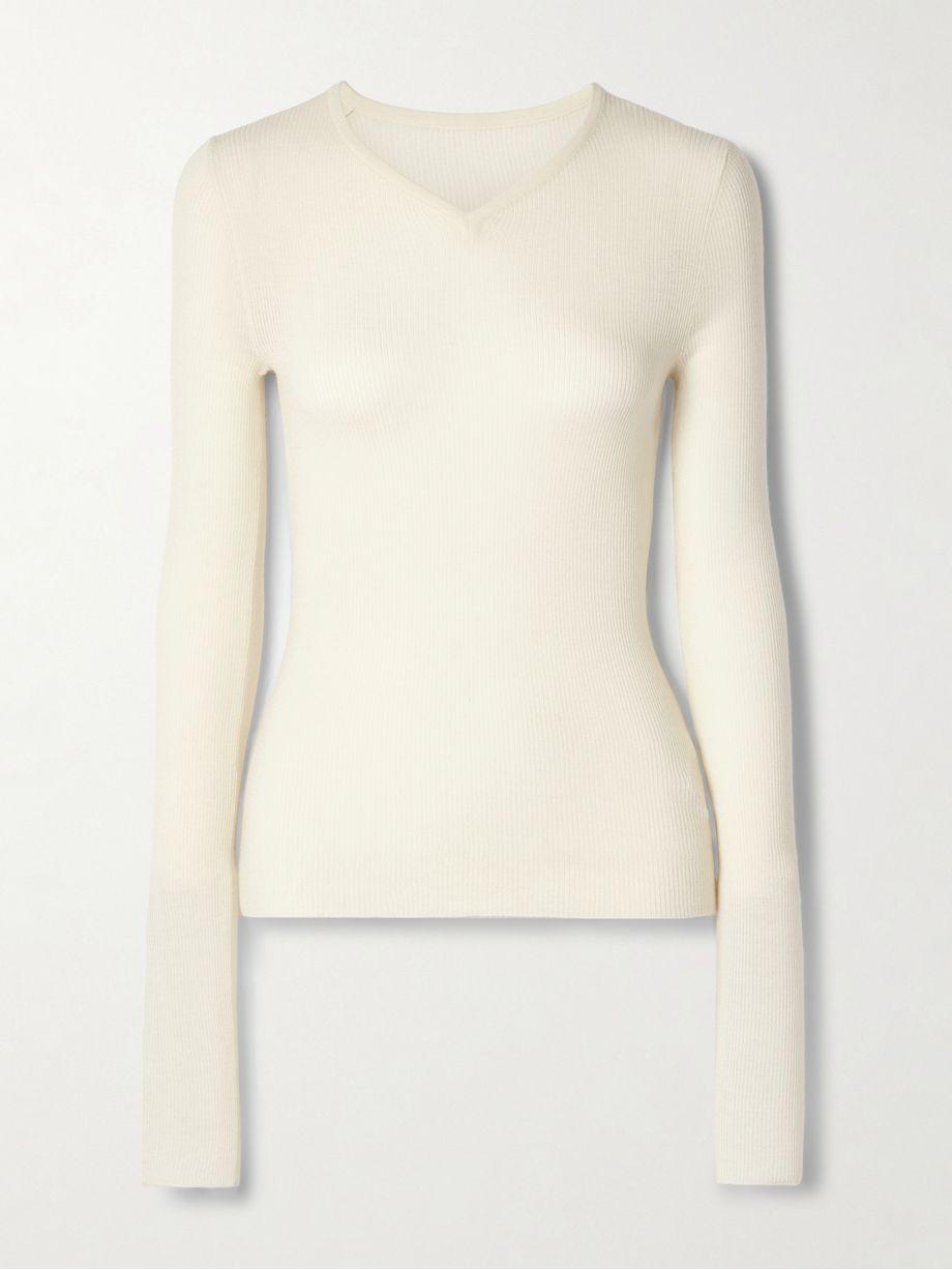 Tania ribbed wool-blend top by KHAITE
