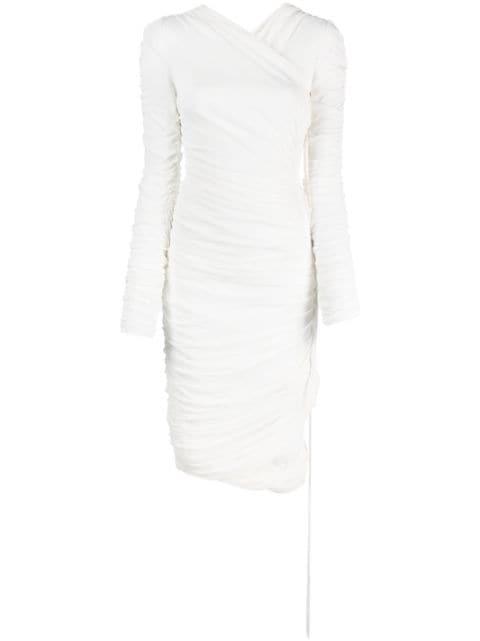 The Arabella ruched midi dress by KHAITE