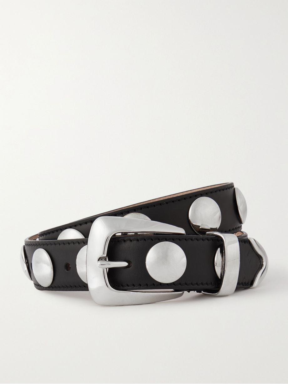 The Benny studded leather belt by KHAITE