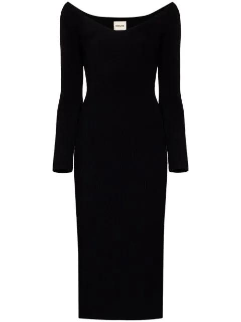 The Pia ribbed-knit midi dress by KHAITE