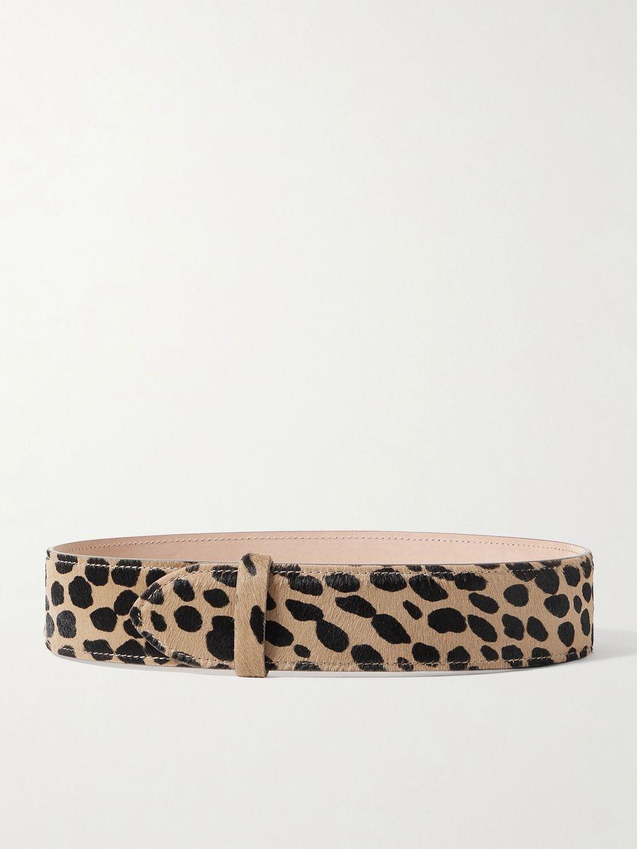 Theo leopard-print calf hair waist belt by KHAITE