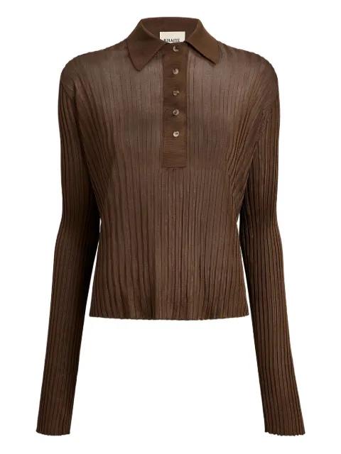 Vin ribbed buttoned-top by KHAITE