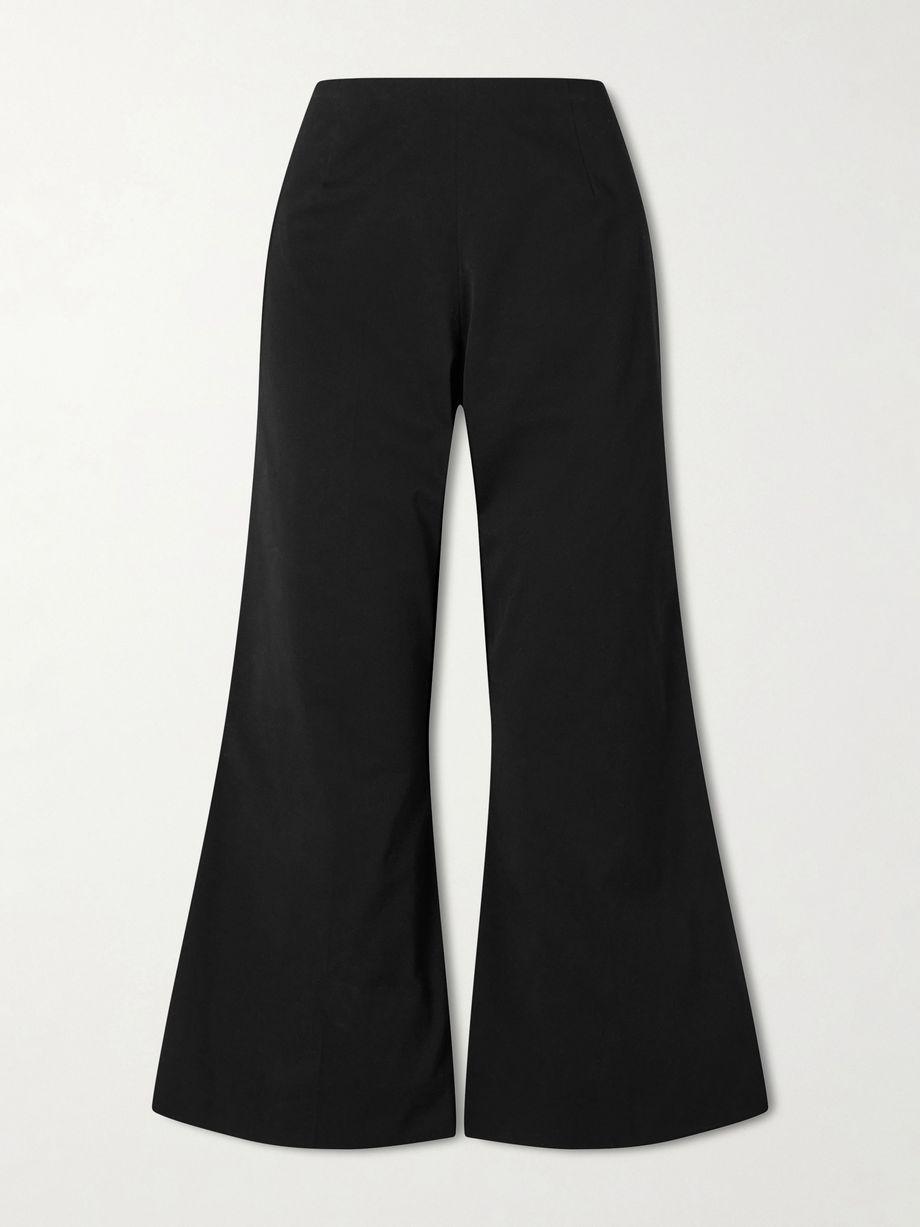 Walter cotton and silk-blend flared pants by KHAITE