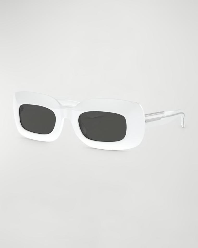 Beveled Acetate Rectangle Sunglasses by KHAITE X OLIVER PEOPLES