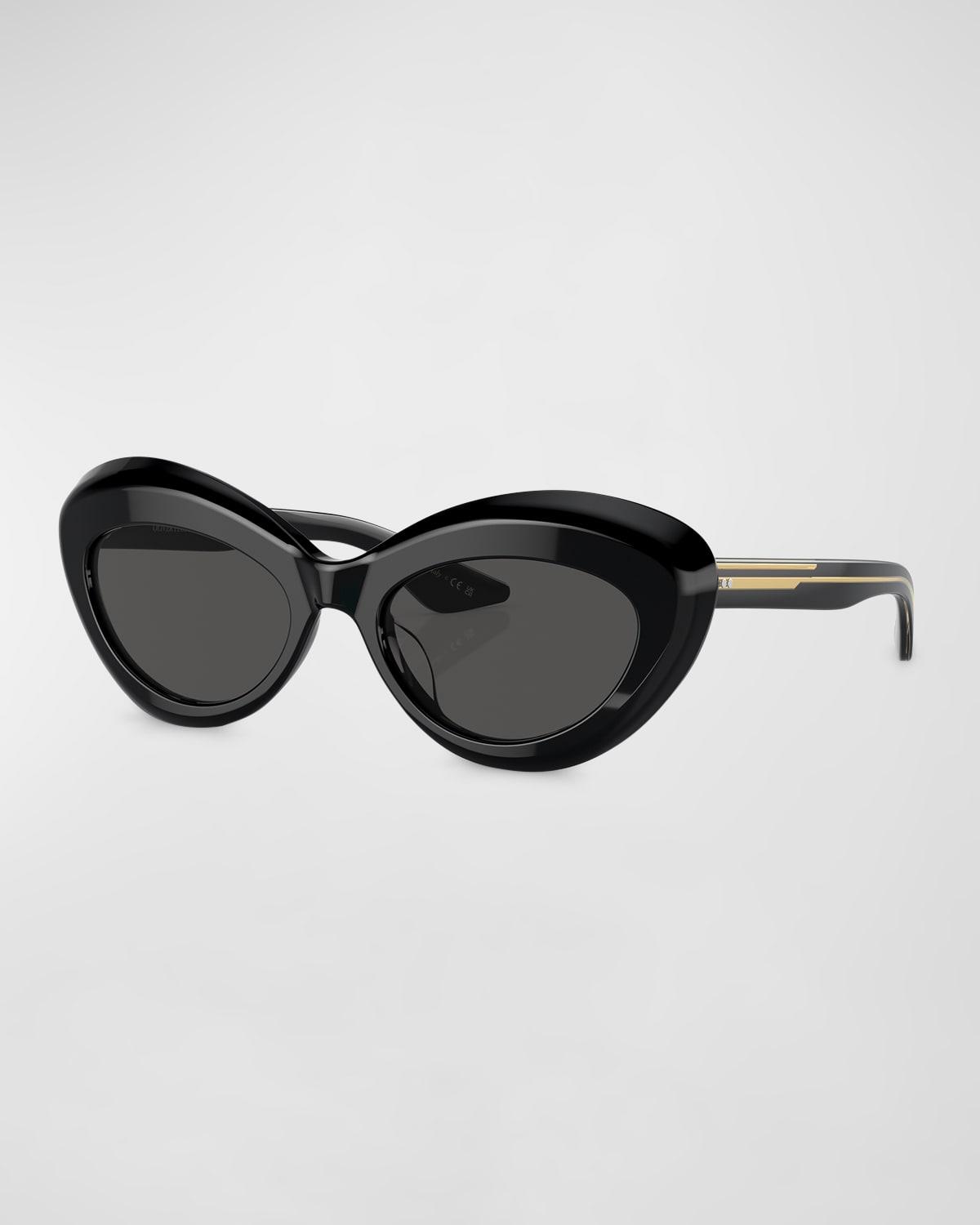 Bold Acetate Oval Sunglasses by KHAITE X OLIVER PEOPLES