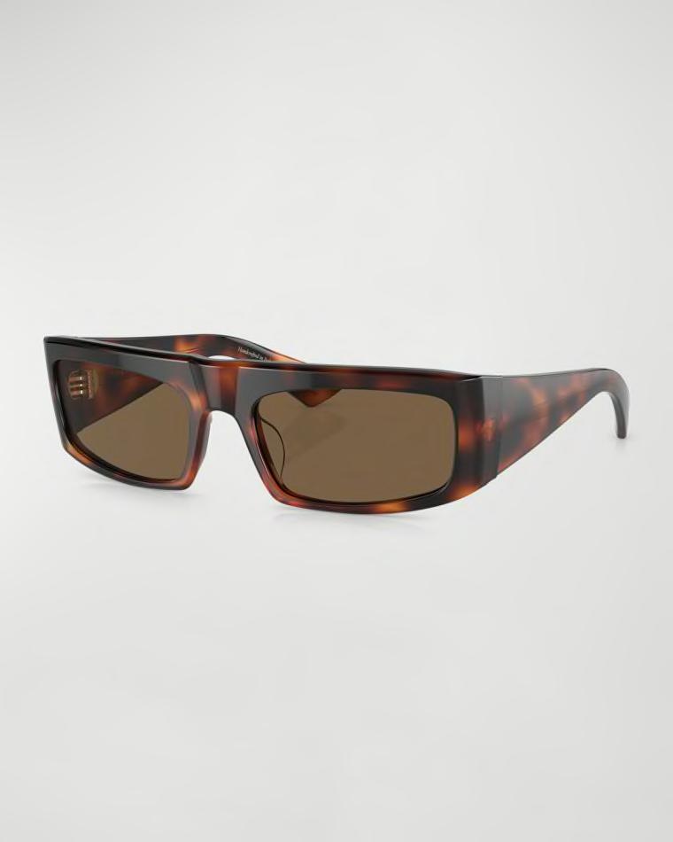 Bold Acetate Rectangle Sunglasses by KHAITE X OLIVER PEOPLES