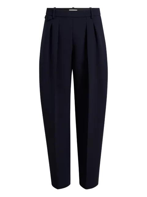 button-detail pleated trousers by KHAITE