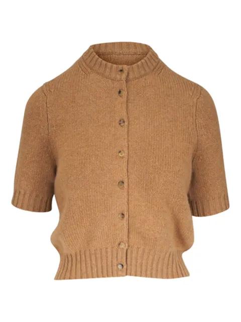 button-down short-sleeved cardigan by KHAITE