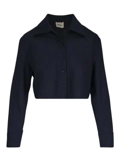 collared cropped blouse by KHAITE