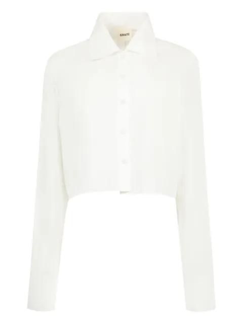 crop cotton shirt by KHAITE