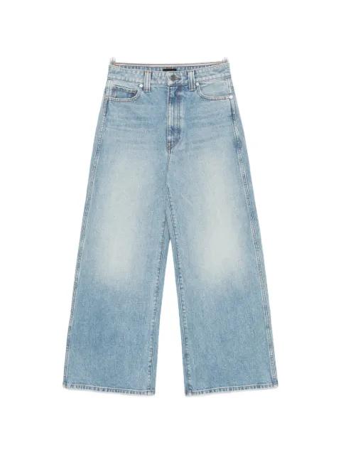 faded wide-leg jeans by KHAITE