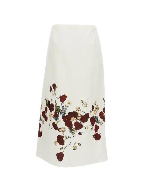 floral-print midi skirt by KHAITE