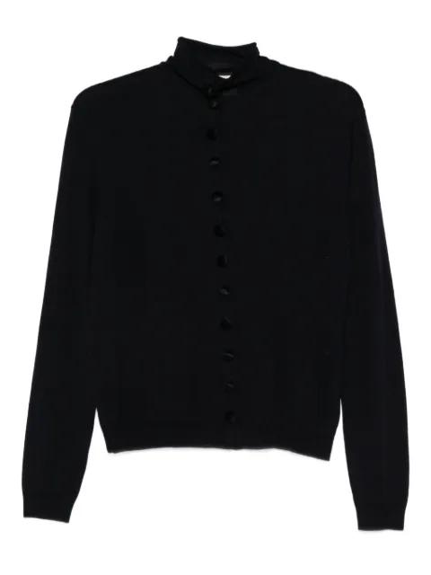 high-neck buttoned cardigan by KHAITE