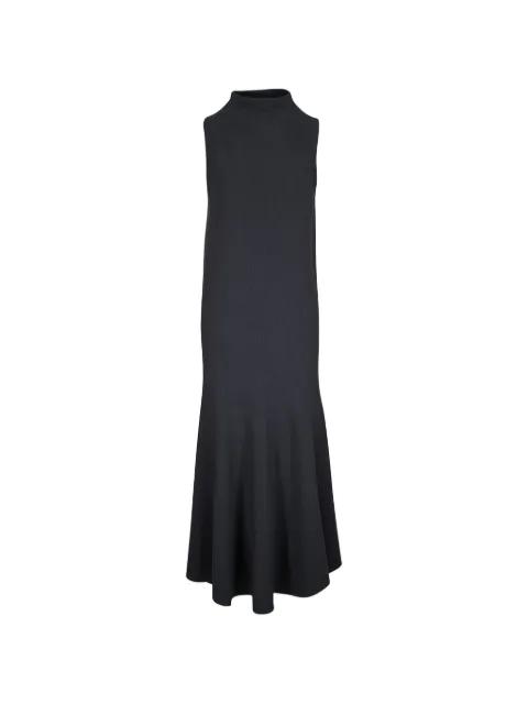 high-neck flared midi dress by KHAITE
