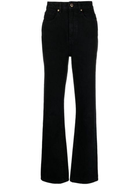 high-waisted bootcut jeans by KHAITE