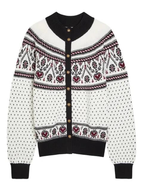 intarsia-knit cardigan by KHAITE