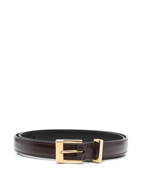 leather buckle belt by KHAITE