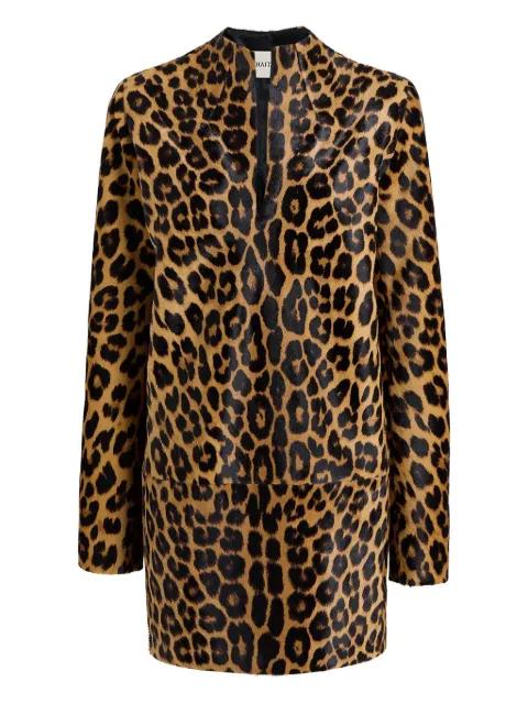 leopard-print mini dress by KHAITE