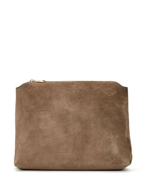 medium Lina suede cross body bag by KHAITE