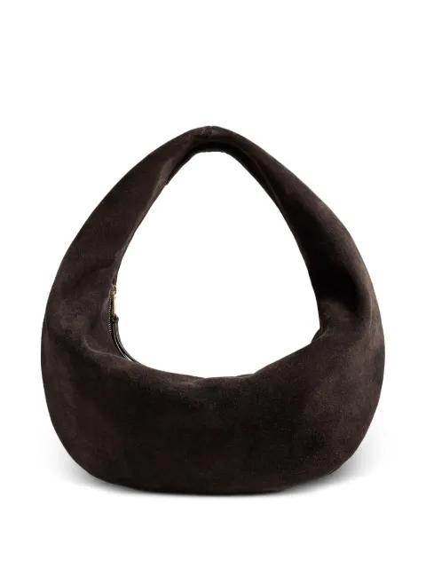 medium Olivia zip calf-suede shoulder bag by KHAITE medium Olivia zip calf-suede shoulder bag by KHAITE