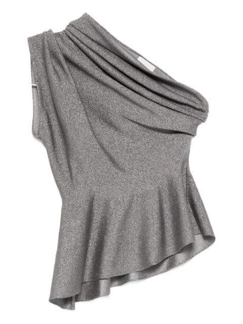 one-shoulder ruffled top by KHAITE