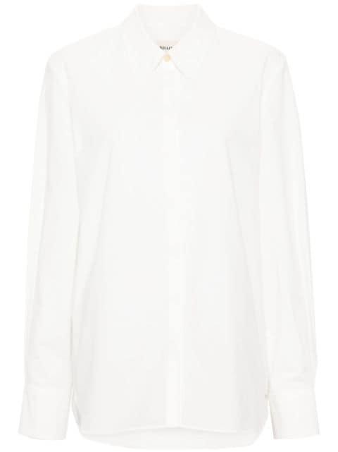 pointed-collar cotton shirt by KHAITE