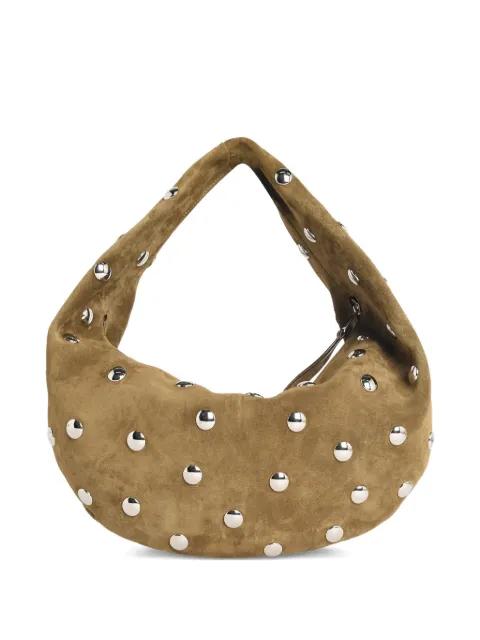 scale pattern studded olivia shoulder bag by KHAITE