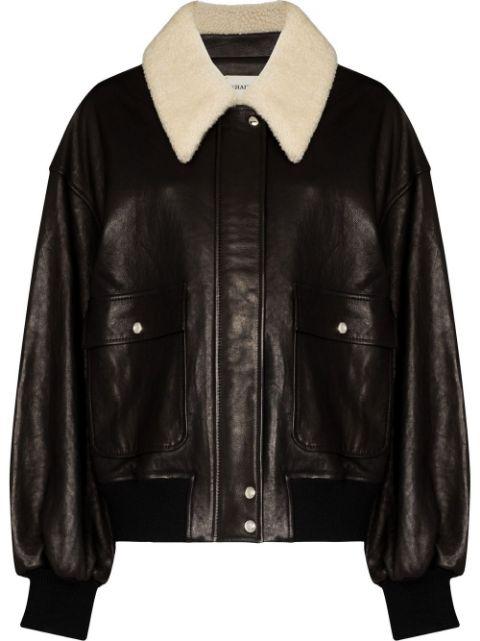 shearling-trim jacket by KHAITE