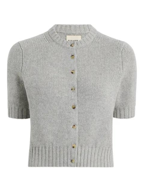short-sleeve button-up cardigan by KHAITE