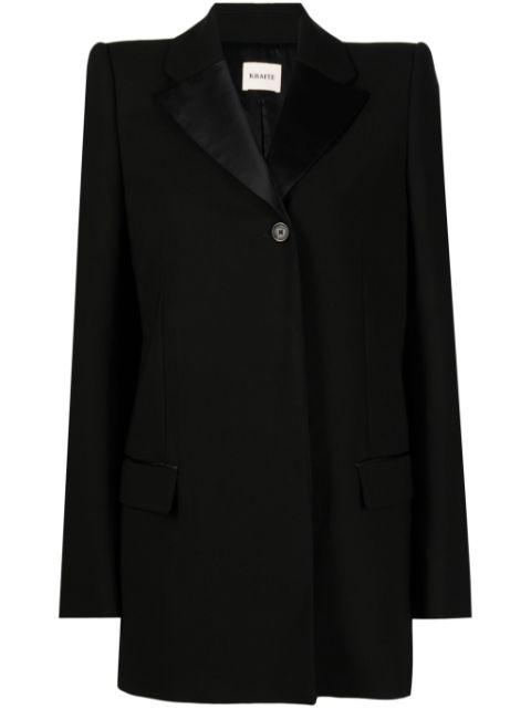 single-breasted cotton-blend blazer by KHAITE