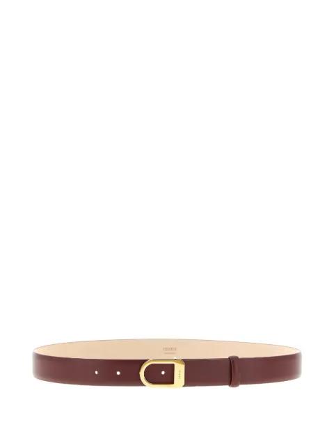 smooth saddle leather belt by KHAITE