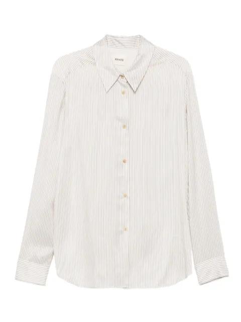 stripe-pattern long-sleeve shirt by KHAITE