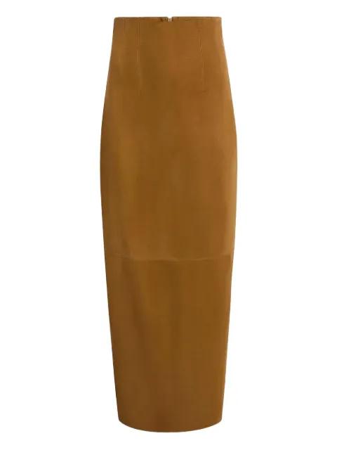 suede maxi skirt by KHAITE
