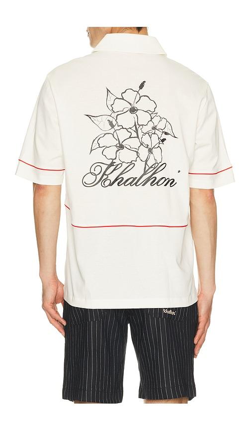 Khalhon Saturday Club Emblem Polo in White by KHALHON