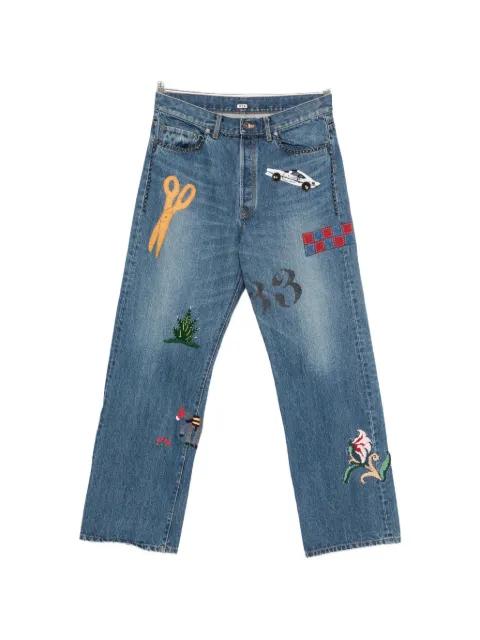 K14 embroidery-appliqué jeans by KHOKI